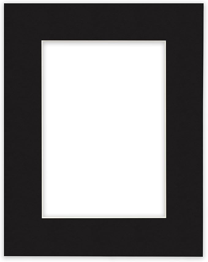 Craig Frames B221 Pre-Cut Mat Board for 11x14 Print, 16x20, Smooth Black