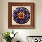 Mandela Wooden Jigsaw Puzzles - Flower Puzzles for Adults 500 Pcs, 16.7'' x 16.7''Unique Shaped Wood Puzzle, Beautiful Package for Halloween, Best Gift for Adults and Kids, Family Game
