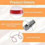 HARFINGTON 30ft Jewelry Wire, 26 Gauge (0.4mm) Brass Craft Soft Metal Tarnish Resistant Copper Beading Wire for Jewelry Making Supplies Crafting, Bright Red