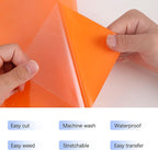RENLITONG Matte Orange Iron on Vinyl Roll - 12Inch x 13ft HTV Heat Transfer Vinyl for T-Shirt, HTV Rolls for All Cutter Machine - Easy to Cut & Weed for Heat Transfer Design