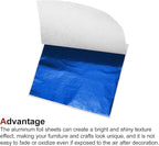 MECCANIXITY Gold Leaf Foil Sheet, Blue Leaf Papers, 3.3 Inch x 3.1 Inch for Art Decoration, Sculptures, Painting, Pack of 150 Pcs
