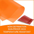 MECCANIXITY Colored Vellum Paper, 20 Sheet Orange Transparency 11.7 x 8.2 Printable Vellum Paper, Translucent Vellum Sheets for Printing Wedding Invitations, Ink Jet Laser Printer