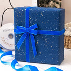 Blue Velvet Ribbon 3/8'' 2 Rolls Total 30 Yards, Use for Gift Wrapping, Christmas Tree, Wreath Decoration, DIY Crafts (Royal Blue, Light Blue)
