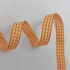 Orange Gingham Plaid Checked Ribbon 25 Yard Each Roll 100% Polyester (3/8", Orange)
