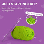 Cookie Box Crochet Kit for Beginners – Gift Set to Make Turtle Hugo Amigurumi Plushie – Easy DIY Crochet & Knitting Starter Kit with Video and PDF Tutorials