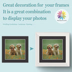 MBC Mat Board Center, 10 Pack 10x10 for 8x8 Black Picture Mats Frame Mattes, Bevel Cut, Acid Free, 4-ply Thickness