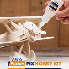 FIX & FUSION Ca Super Glue (1.77 Oz) with Activator Spray (6.76 Fl Oz) Set, Fast Adhesive/Cyanoacrylate Glue & Instant Activator for Woodworking, Plastic, Rubber, Granite, DIY & Industrial, (2 Pack)