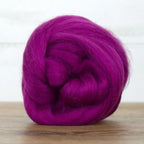 Revolution Fibers Merino Wool Roving | Premium Combed Wool Top | 22 Micron, Perfect for Felting Projects, Spinning, Wall Hangings and Tapestry (Fuchsia)
