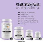 Chalky Chicks All-in-One Chalk Paint for Furniture or Cabinet - 8Fl Oz-Matte Finish Sweet Lilac (Light Purple) for Metal, Wood Furniture Paint - No Sanding All-in-One for Home Decor & Crafts, USA Made