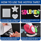 Blinginbox Hotfix Tape,Hot Fix Rhinestones Transfer Film Paper Iron on Rhinestones Transfer Paper.(16ft*12.6in)