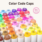 Alcohol Markers Set, 80 Colors Dual Tip Art Markers with Broad and Fine Tips for Adult Coloring Books, Drawing, Illustration, Sketching, No Bleed Ink Supplies