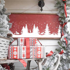 Christmas Stencils for Window Glass Large Christmas Stencils for Door Mats Forest Deer Winter Scene Holiday Stencil for Painting on Wood Doormat Fabrics Decor
