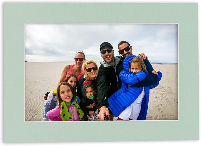 5x7 Mat for 8.5x11 Frame - Precut Mat Board Acid-Free Show Kit with Backing Board, and Clear Bags Honeydew Green 5x7 Photo Matte Made to Fit a 8.5x11 Picture Frame Matboard for Framing, Pack of 1 Mat