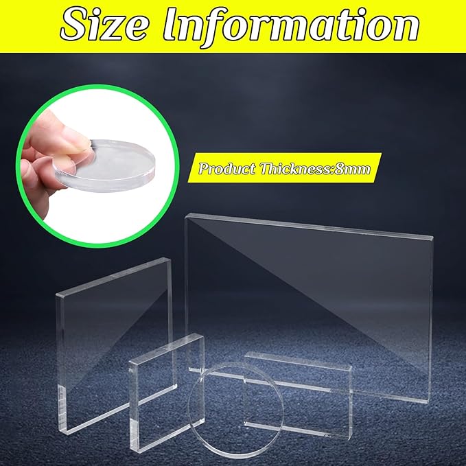 5 Pieces Clear Stamp Blocks Set, Clear Acrylic Stamping Blocks Tool Acrylic Blocks with Grid Lines for Wedding Photography Props Crafts Making