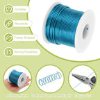 MECCANIXITY 12 Gauge Anodized Aluminum Craft Wire Bendable Bonsai Training Wire 98 Feet 2mm for Sculpting Crafts Wreath Floral Beading Jewelry Making, Blue