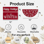 Christmas Stencils for Door Mats 12” Christmas Stencils for Crafts Reusable Christmas Stencil Holiday Drawing Templates for Painting on Wood Doormat Fabrics Decor