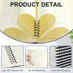 Yahenda 108 Pcs Spiral Notebook Bulk A5 Journal Lined 8.3'' x 5.5'' Writing Composition Paper Small Notepad Subject Notebook for Students Office Business Back to School Supplies (Deep Blue)
