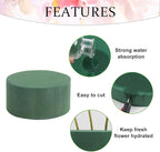 LOMIMOS 20PCS 3''Round Floral Foam Bricks,Wet Florist Floral Foam Block Flower Arrangement Supplies for Wedding Aisle Flowers Party Craft Project Spring Decoration