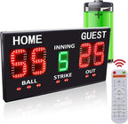 YZ LED Baseball/Softball Scoreboard for Fence, High-Light Digital Scoreboard with Remote, Rechargeable Wireless Electronic Baseball Scoreboard, Score Keeper with Innings Balls Strikes Outs Outdoor