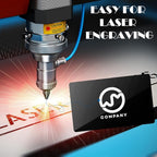weparmeety 100 Pcs Metal Engraving Blanks Aluminum Sheet Laser Engraving Business Card Multipurpose DIY Gift Cards 86 x 54 x 0.21 mm (Black)