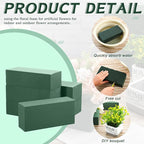 Marsui 30Pcs Floral Foam Blocks Dry and Wet Florist Foam Brick Flower Arrangements Supplies for Fresh and Artificial Flowers Craft Plant Filler Decoration, Green(9 x 4 x 3 Inch)