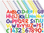 TaoBary 544 Pcs 2 Inch 16 Sheets Large Letter Stickers, Upper and Lower Case, Adhesive Vinyl Alphabet Sticker for Bulletin Board, Poster, Bottle, DIY, Notebook(Bright Color,2 Inch)