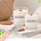 3x2 Inch Transparent Holographic Thermal Labels Stickers, Clear Self-Adhesive Direct Thermal Labels, Perforation Line Design& Waterproof- 200 Sheets