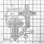 YKW Easter Cross Metal Cutting Dies Set for DIY Card Making, Scrapbooking, and Religious Craft Projects, Crucifixion Embossing Etching and Stamping Tools for Holiday and Religious Decorations