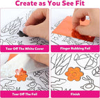 Foil Art Kit for Kids - Foils Fun Craft Kits & Supplies, No Mess Art for Kids, Foil Foam Stickers Art Craft Activity for Kid, DIY Creative Activity Birthday Christmas Gift Travel Toys for Girls Boys