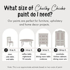 Chalky Chicks All-in-One Chalk Paint for Furniture or Cabinet - 8 Fl Oz - Matte Finish Wolf Gray (Gray/Beige) for Metal, Wood Furniture Paint - No Sanding All-in-One for Home Decor & Crafts, USA Made