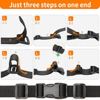 3/4" Buckles and Straps Set: 6 Yards of Thick Nylon Webbing, 6-Pack Quick Side Release Adjustable Plastic Buckles, 12 Tri-Glide Slide Clips(3/4 Inch Combo Set)