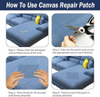 Canvas Repair Patch, 35X79 Inch Strong Sticky Fabric Repair Tape, Self-Adhesive Fabric Patch for Sofas, Tote Bags, Clothing, Car Seats, Furniture (Grey, 35X79 Inch)