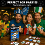 QUOKKA Soccer Fast-Paced Card Game for Kids & Adults – 128 Cards & Easy Rules – Quick & Fun Matching Game – 2-4 Players – Ages 8+ – Perfect for Family Games Night, Travel and Parties