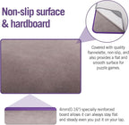 Kidoodler Jigsaw Puzzle Board with Cover & Sorting Trays | 33x22 Portable Puzzle Mat for 1000 pcs with 4 Foldable Sorting Trays | 4mm Reinforced Hardboard | Non-Slip Surface | Purple