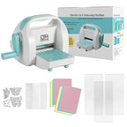 Mini Die Cutting & Embossing Machine by Joelver Maker, 3 Inch Opening, Scrapbooking Starter Kit (Blue)