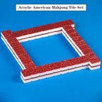 Acrylic American Mahjong Tile Set 1.2-inch Mahjong Tile Set 166 American Mahjong Set