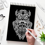 White Gel Pens 3-Pack - 0.6/0.8/1.0mm Fine to Bold Tips for Journaling & Art - Opaque Ink on Dark Paper, Holiday Cards & DIY Gifts