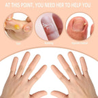 12PCS Gel Finger Cots Silicone Finger Protectors for Trigger Finger Relief Fingertip Covers for Cracked Skin Blisters Calluses Nude Medium Finger Sleeves with Long & Short Sizes