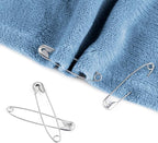 100 Pack Silver Safety Pins Assorted, Galvanized Steel Bulk Safety Pins for Sewing, Clothes, Arts & Craft (1.8 Inch / 45 mm)