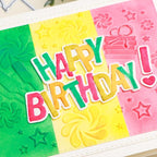 BAOFALI3D Embossing Folder and Metal Die Set for Card Making,Happy BirthdayTexture Embossing Template Paper Card Embossing Stencil for DIY Birthday Scrapbooking Photo Album Card Paper Craft Decoration