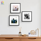 Mat Board Center, Pack of 10, 12x12 for 8x8 White Mat Kit - Acid Free, 4-ply Thickness, White Core - Includes Backing Boards and Clear Bags - for Pictures, Photos, Framing