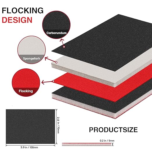 30-Pcs 3x4 Inch 180 Grit Sanding Sponge Set, Sanding Block, Ultra-Fine Wet/Dry Sandpaper for Wood, Metal, Drywall, Furniture Polishing