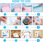 ORIGACH Iris Layering Stencil Stamp and Die Set for Card Making, Flower Stencil Template Silicone Clear Stamps and Metal Die Sets for DIY Scrapbooking Photo Album Crafting
