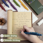 Gel Pens, 6 Pack Gold Retro 0.5mm Black Ink Pens Fine Point Smooth Writing Pens for School Office Supplies, Gifts for Women Girls