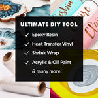 Craft Heat Gun for Crafts, 2-Speed 300W Mini Hot Air Torch Tool for Resin, Polymer Clay, Candle Making, Shrink Wrapping, Embossing, Epoxy Painting, Tumblers, and Bubble Busting in Art Projects