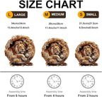 KAAYEE Wooden Puzzles for Adults, 3D Vision Effect Lion King Wooden Jigsaw Puzzles 300 PCS Unique Shape Advanced Wood Puzzle Adult, Fathers Birthday Family Game (L-13.4 * 13.4in)