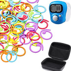 60PCS Metal Stitch Markers,Crochet Knitting Stitch Markers Yarn Row Stitch Counter with Case