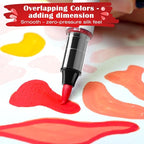 SFAIH Pumpkin Acrylic Markers, 24 Colors Halloween Decor Paint Pens for Pumpkin Decorating, Costume Making, Dual Tips (1-6mm Brush & 0.5-4mm Chisel) for Glass, Ceramic, fabric, Waterproof & Quick-Dry