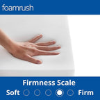 FoamRush 4" x 24" x 24" Gel Memory Foam Upholstery Square Cushion Medium Firm (Chair & Wheelchair Seat Cushion Replacement, Square Foam Dining Chairs, Couch, Sofa, Rubber Padding)