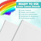 ESRICH Professional Linen Canvas for Painting, 5 Pack Linen Canvas Panels 11x14 Primed Acid Free Blank Canvas Boards for Painting for Artists, Painters